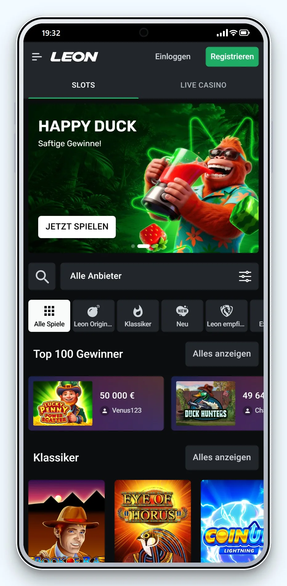 curacao casino lizenz: Leon Casino am Smartphone