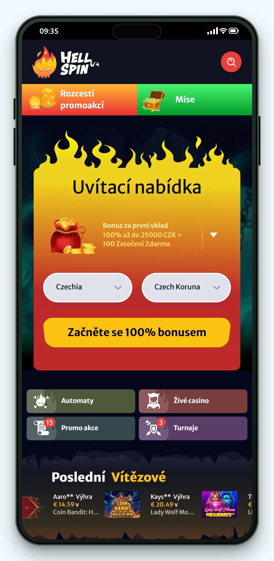 paysafecard casino curacao: HellSpin v mobilu
