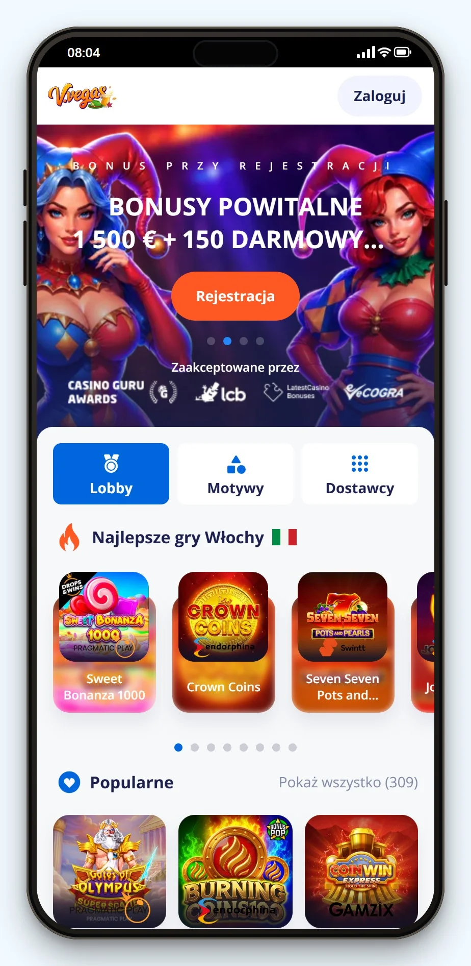 curacao kasyno: Vulkan Vegas na smartfonie