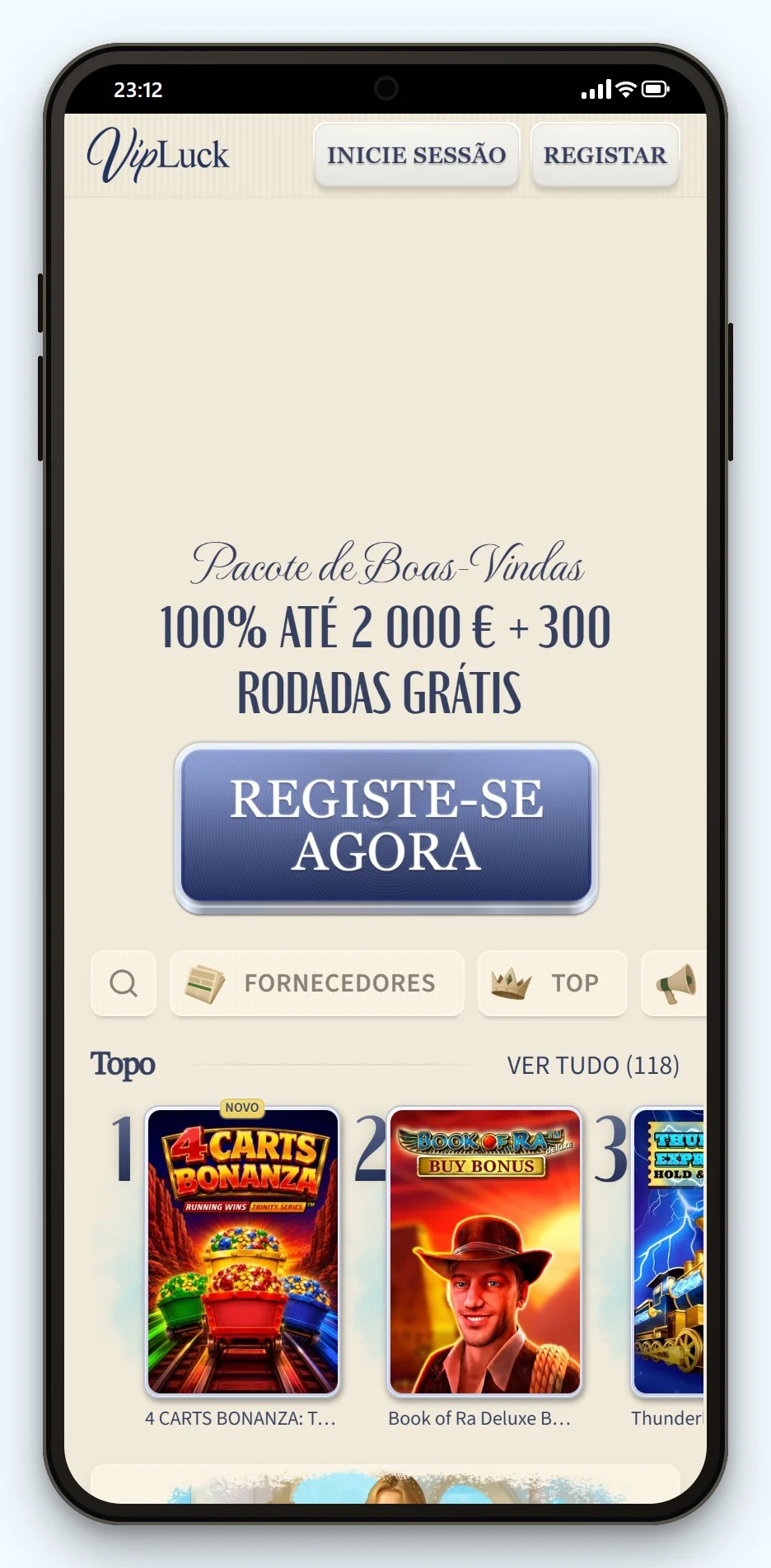 licença curaçao casino online: VipLuck no telemóvel
